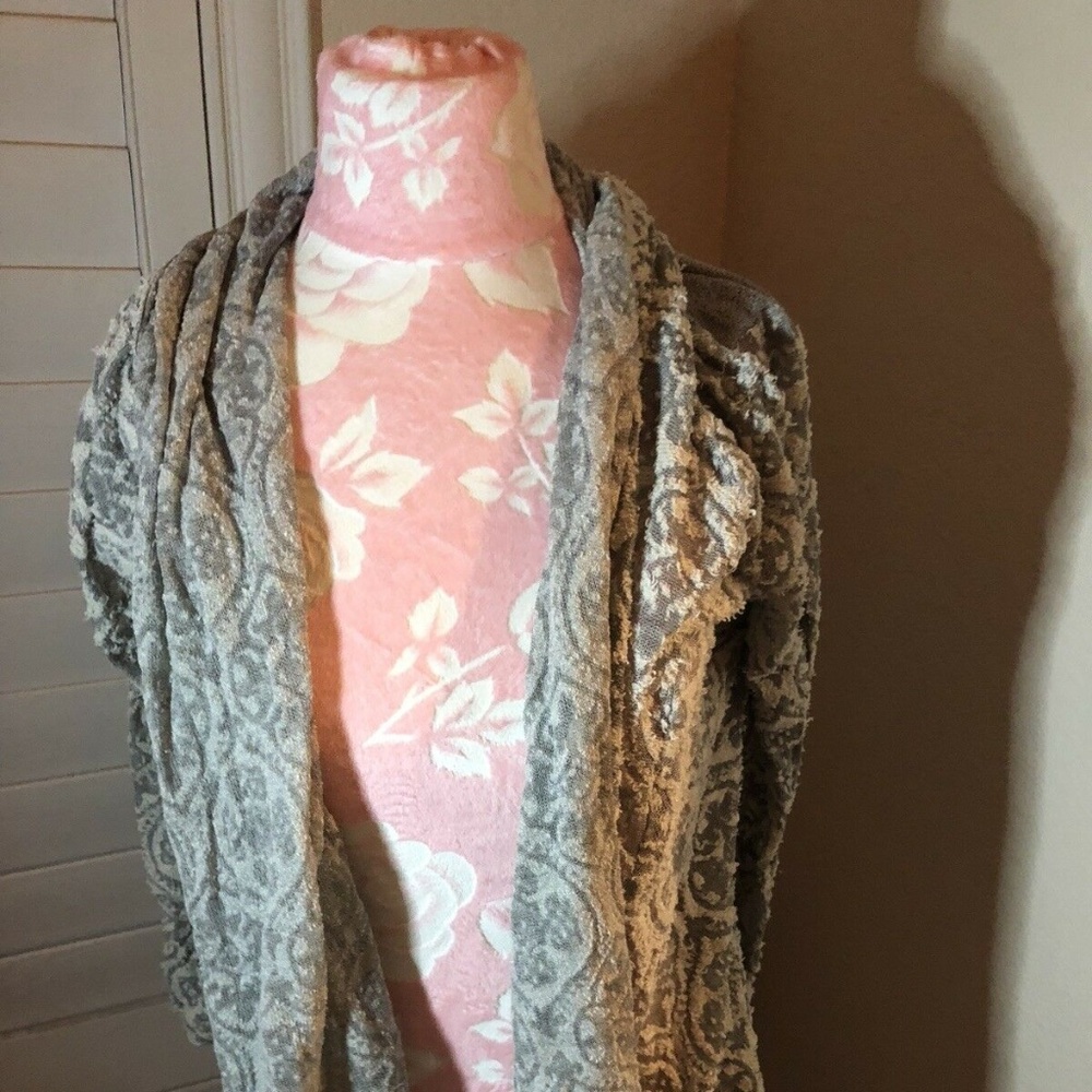 Women's Anama Gray Knit Drapes Cardigan